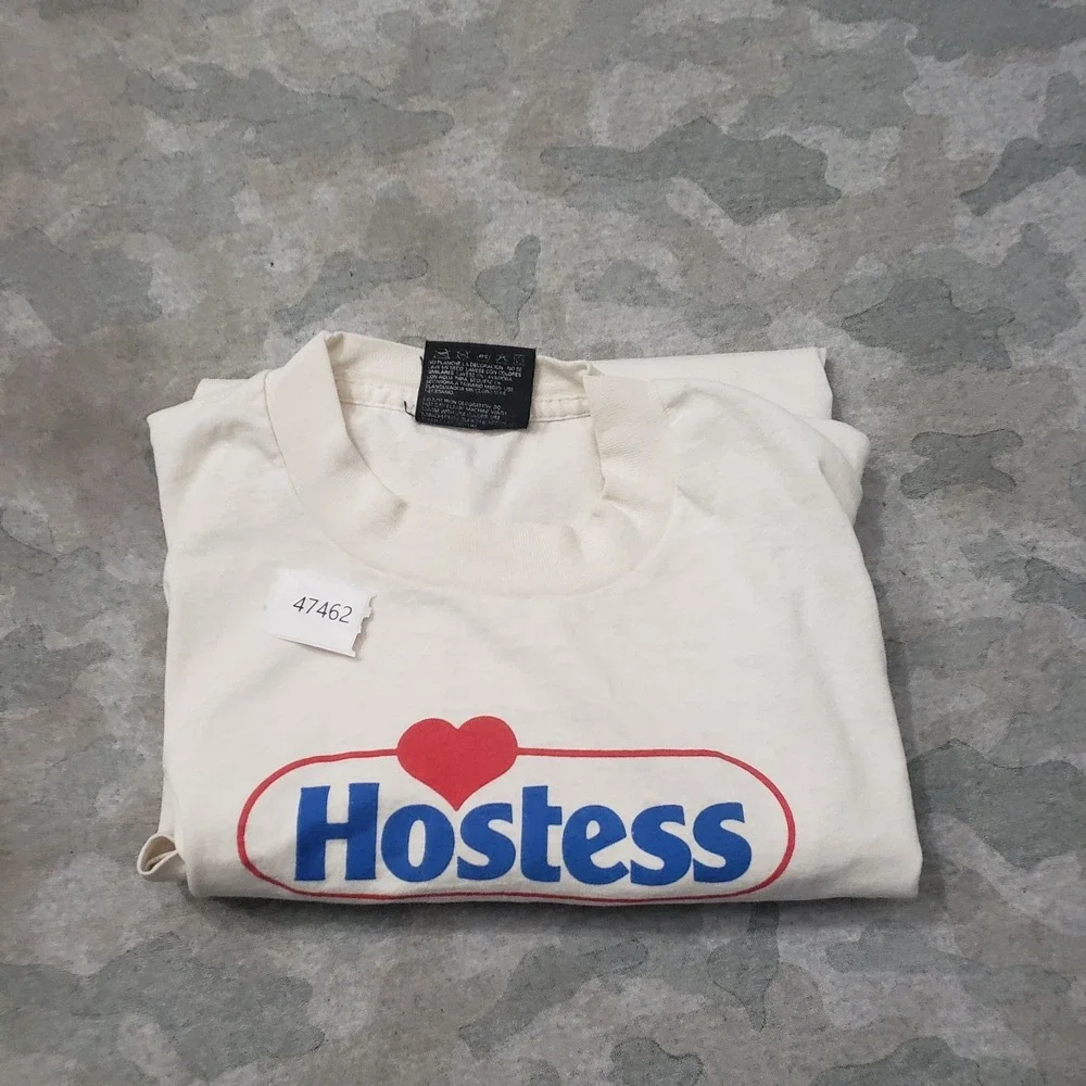 Vintage Hostess Shirt Mens XL White Short Sleeve Single Stitch Made In USA - Picture 11 of 11
